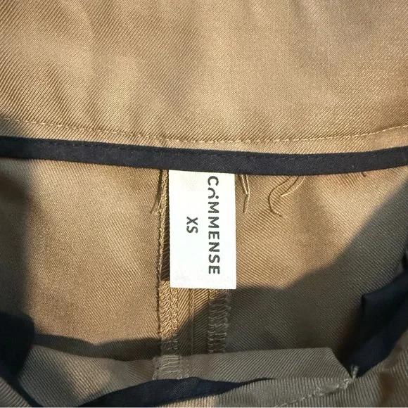 Women’s Commense Brown Pants Pleated High Rise Size XS Pleated Trouser Pant - Picture 5 of 5